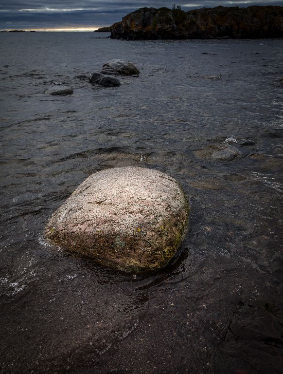 Rock and Shoreline at Coppermine Point, Lake Superior Canadian Shore