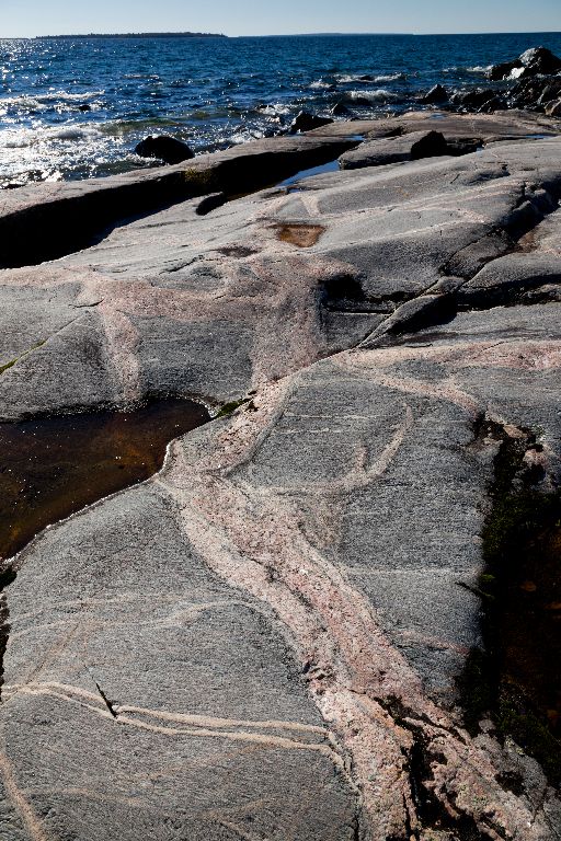 Striated Bed Rock at Katherines Cove, Lake Superior Provincial Park, Ontario