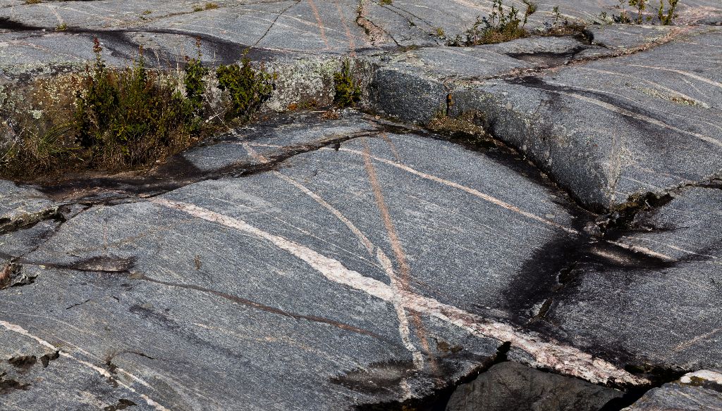 Striated Bed Rock at Katherines Cove, Lake Superior Provincial Park, Ontario