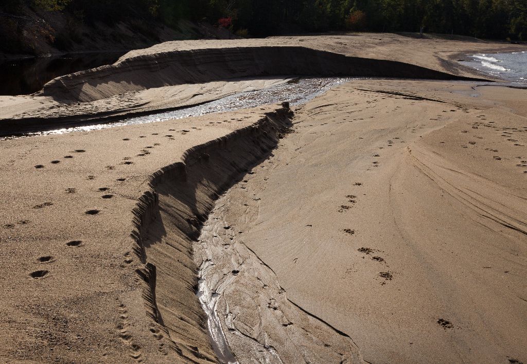 Sculpted Sand at Sawpit Bay, near Pancake Bay Provincial Park, Ontario